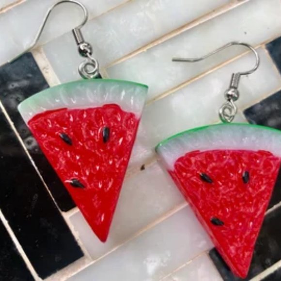 Other - **NEW!! WATERMELON Dangle EARRINGS VACATION Cute! Fun! SUMMER Fruit Sweet Flirty